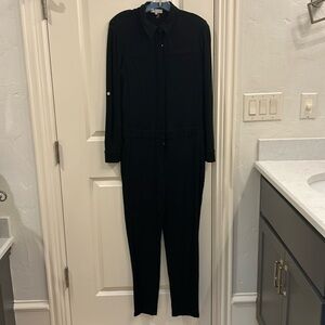 1 State black jumpsuit